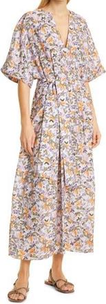 Vince Wisteria Vine Belted Dress in Violetta at Nordstrom Rack, Size Xx-Small