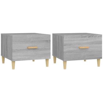 vidaXL Coffee Tables 2 pcs Grey Sonoma 50x50x40 cm Engineered Wood vidaXL