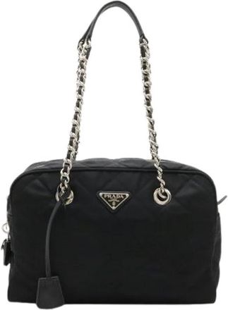 Prada Pre-owned Vintage Schoudertas - Dames - Vintage Schoudertas - Zwart - ONE Size - Leer - Vintage