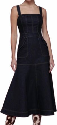 Avec Les Filles Utility Midi Dress In Navy