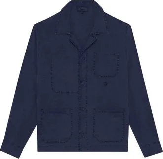 Vilebrequin Mens Shirt Blue Linen