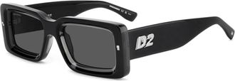 Dsquared2 Zwart Grijze Zonnebril - Heren - Zonnebrillen - Zwart - 52 MM - Accessoires