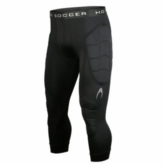 HO Soccer Raven 3/4 Padded Goalkeeper Mesh - Pirate Trousers with Protections Unisex Children, 12 Black/White