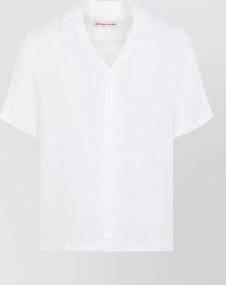 Orlebar Brown short sleeve camp collar tailored shirt