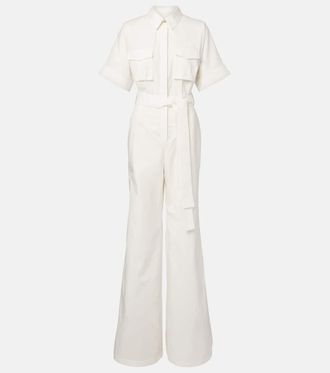 Elie Saab Belted cotton jumpsuit