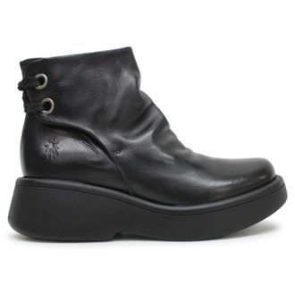FLY London MEBS189FLY Dublin Leather Womens Ankle Boots - Black - Size:UK 7