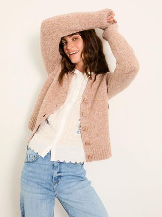Fat Face FatFace Florrie Natural Fleck Knitted Cardigan