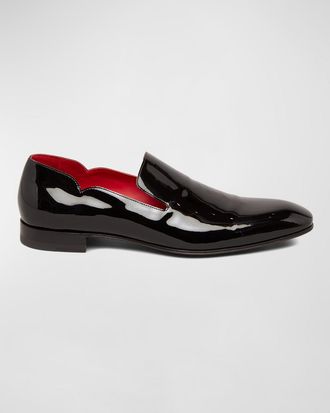 Christian Louboutin Mens Dandy Chick Flat Patent Leather Loafers