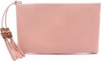Gucci Pink Leather Clutch Bag (Pre-Owned)