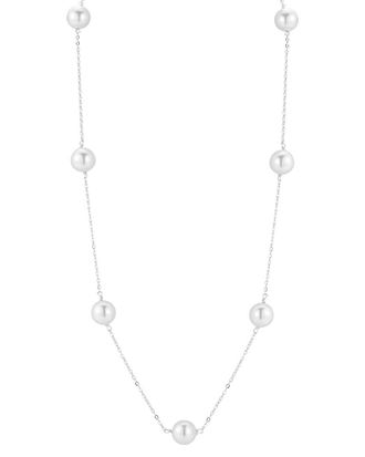 Glaze Jewelry Silver 8Mm Pearl Necklace