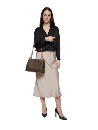 Michael Kors Triple Gusset Crossbody Bag - Brown