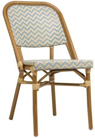 Global Interiors Hochwertiger Gartenstuhl Marceille - Hellblau/Beige