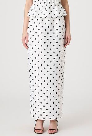 French Connection Polka Dot Maxi Skirt in Summer White-Polka Dot at Nordstrom Rack, Size X-Small