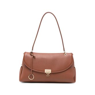 Ferragamo Gancini Pebbled Leather Tote Bag