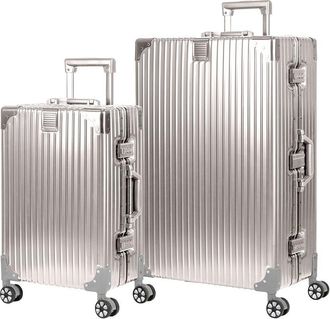 Champs Luggage Elite Aluminum 2pc Luggage Set