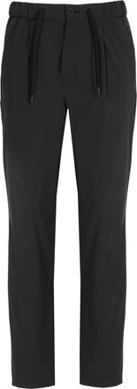 Herno Black Tech Fabric Straight-Leg Pants
