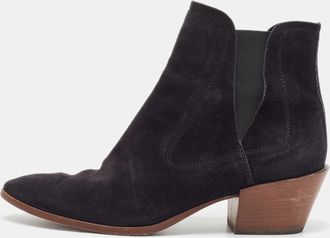 Tod's Tods Black Suede Ankle Boots