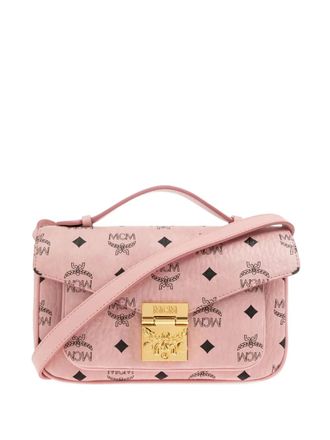 MCM monogram flap crossbody bag - Pink