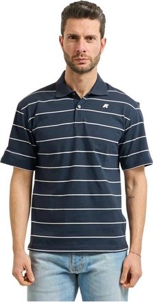 K-Way Gestreept Poloshirt - Heren - Polos - Blauw - L - Tops