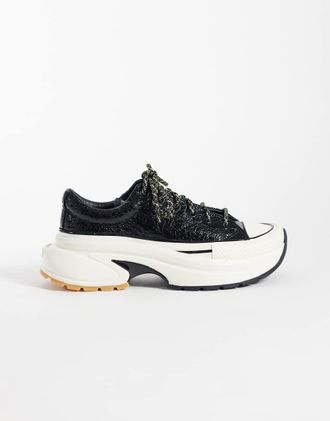 Converse Run Star Crush sneakers nere con doppi lacci-Nero