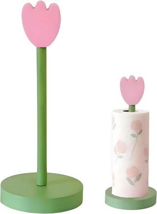 OEM Soporte Para Rollo De Cocina, 1 Pieza, Dise&ntilde;o Floral, Soporte Para Toallas De Papel, Soporte Para Papel De Cocina, Ba&ntilde;o, 31,5 X 12,5 Cm, Rosa