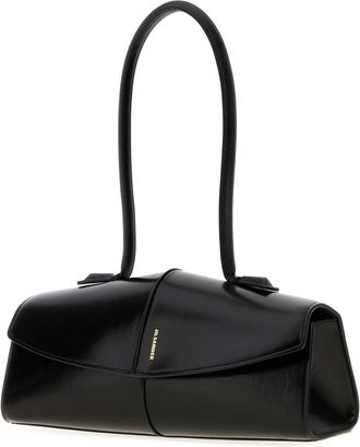 Jil Sander Leather Shoulder Bag - Black