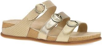 Dansko Campbell Platform Wedge Slide Sandal in Gold at Nordstrom, Size 10.5-11Us