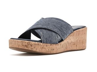 Easy Spirit Fawn Womens Wedge Shoes Dark Blue Denim : 9.5 M (B), Synthetic