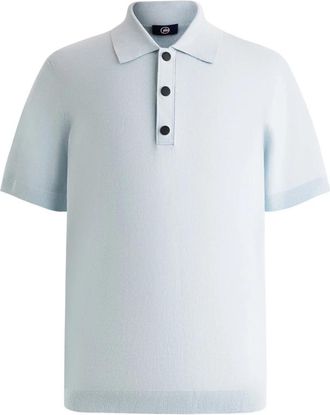 Fusalp Henryo Polo Shirt met Korte Mouwen - Heren - Ronde hals truien - Blauw - M - Wol - Truien & Vesten
