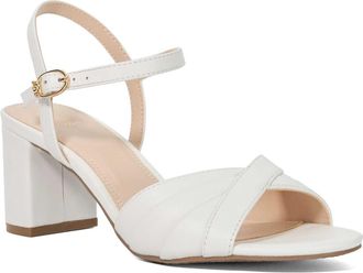 Dune London Womens Ladies Mallorca - Block Heel Open Toe Sandals - White Leather - Size UK 6
