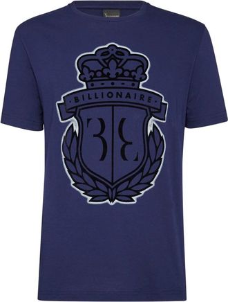 Billionaire Boys Club T-Shirt Ronde Hals Crest - Heren - T-shirts - Blauw - S - Katoen - Tops