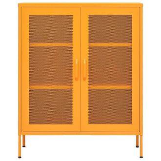 Berkfield Home Storage Cabinet Mustard Yellow 80x35x101.5 cm Steel