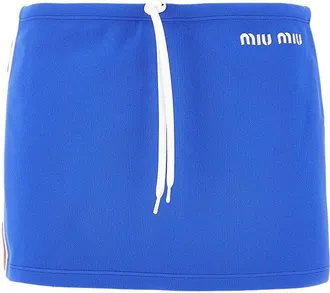 Miu Miu Technical jersey mini skirt Woman 42