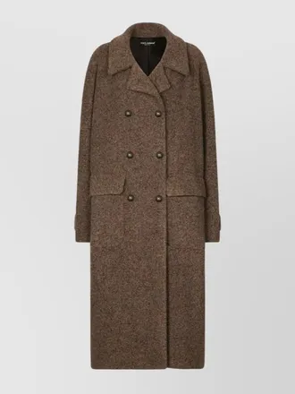 Dolce & Gabbana sleeved hooded coat with rear vent and flap pockets