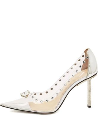 Mach & Mach Pumps verfraaid met kristallen - Beige