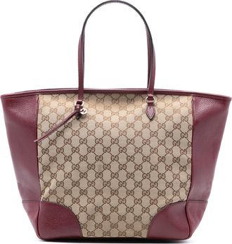 Gucci Pre-owned Womens Gg Canvas Bree Tote - Tan Textile - One Size