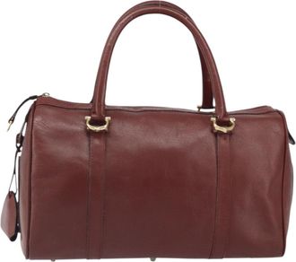 Cartier Cartier Must De Cartier Leather Burgundy Leather Handbag (Pre-Owned)