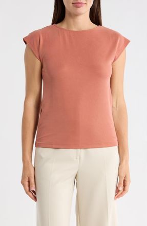 Nordstrom Rack Cap Sleeve Modal Blend T-Shirt in Rust Chutney at Nordstrom Rack, Size X-Large