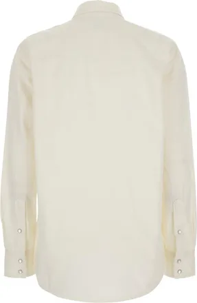 AG - Adriano Goldschmied Womens Shirt Noiki White Cotton Blouses