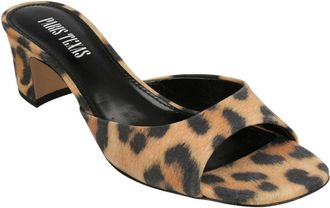 PARIS TEXAS Leopard Leather Mule