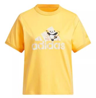 adidas (WMNS) adidas China T-Shirt Asia Sizing Yellow White JI6864