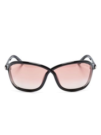 Tom Ford Eyewear Occhiali da sole Fernanda a farfalla - Nero