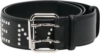 Givenchy Accessoires, Heren, Zwart, 105 CM, Leer, Studded Leather Belt