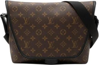 Louis Vuitton Pre-owned Macassar Magnetic Messenger Bag - Dames - Vintage Schoudertas - Bruin - ONE Size - Leer - Vintage