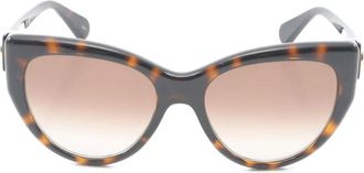 Gucci Occhiali da sole cat-eye con effetto tartarugato anni 2020 - Marrone