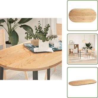 vidaXL Tavolo da bar - vidaXL Piano per Tavolo 120x60x2 cm in Rovere Massello Ovale - Tavolino
