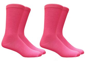 Finefit Mens Hot Pink Trouser Dress Socks - 2 Pairs, Hot Pink, 9-13 UK
