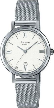 Casio SHEEN Waterproof Quartz Sapphire Crystal Silver Analog SHE-4540M-7AUPR