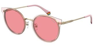Polaroid PLD 6152/G/S Polarized EYR/0F Womens Sunglasses Pink Size 55