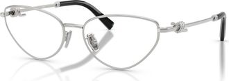 Tiffany & Co. 56mm Cat Eye optical glasses in Silver at Nordstrom